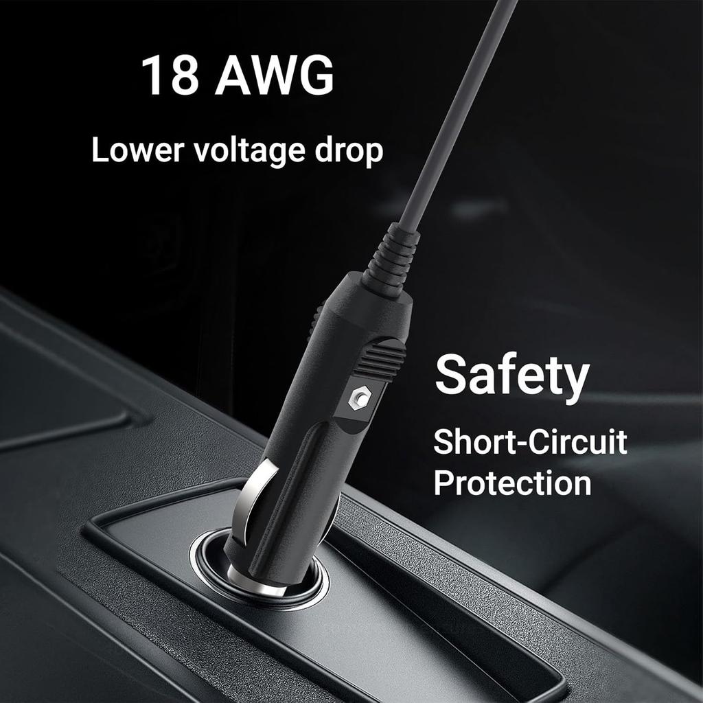 3M/10FT Waterproof Gray Starlink Mini Car Adapter Cable 12V-24V DC Power Cable for Cars 18AWG Mini Accessories Data Cables