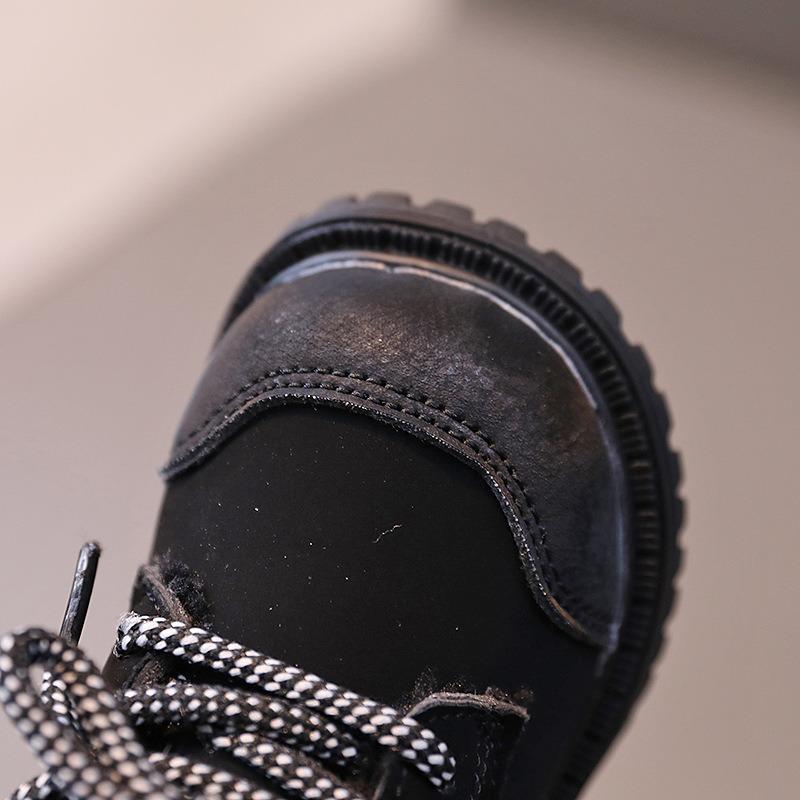 Unisex Baby Soft-Soled Martin Boots 0-1-2 Years Old, Walking Shoes, Fleece-Lined Cotton Shoes, Snow Boots for Fall/Winter.