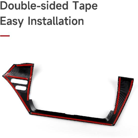 Car Air Vent Frame Center AC Trim Carbon Color ABS Decal Sticker Compatible With 8Th Gen Toyota Camry XV70 Accessories - For -2024 ONLY