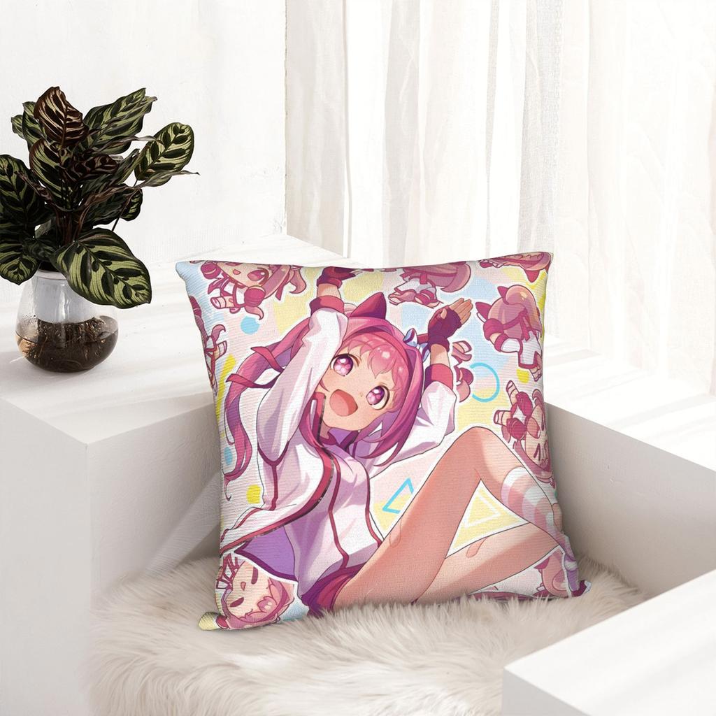 Printing Umamusume Pretty Derby Haru Urara Pillowcase Polyester Cushion Cover Gift  Throw Pillow Case Cover Car Square