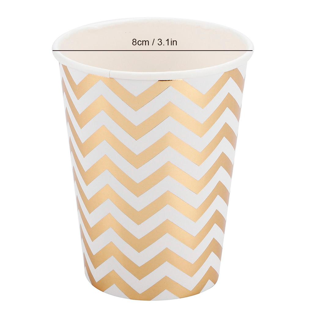 8 Buc 270ml Pahare de Hârtie de Unică Folosință cu Strat Dublu Pahar pentru Băuturi Articole de Decor pentru Petrecerea de Ziua de Naștere8 Buc