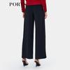 PORTS Women's Metal Buckle Wide-Leg Trousers