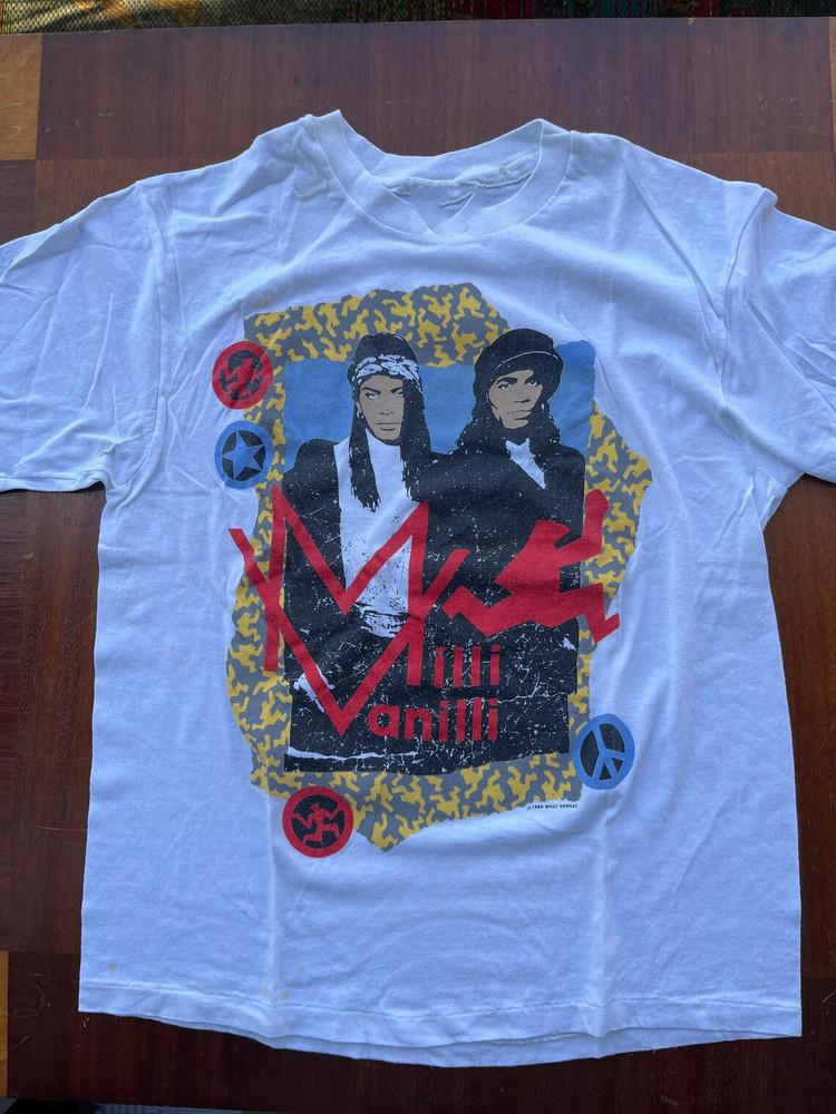 

Milli Vanilli 1989 Club MTV Live Tour Full Size S-5XL SS46 Unisex T-Shirt L