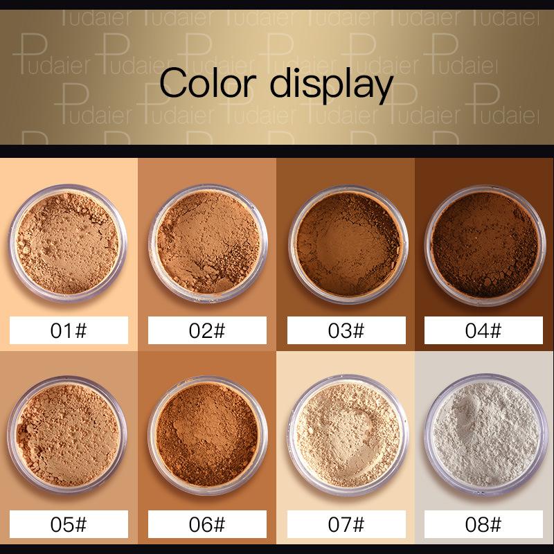 Pudaier maquillage poudre libre nacrée mate mettant en évidence la poudre correcteur fixant la poudre de miel