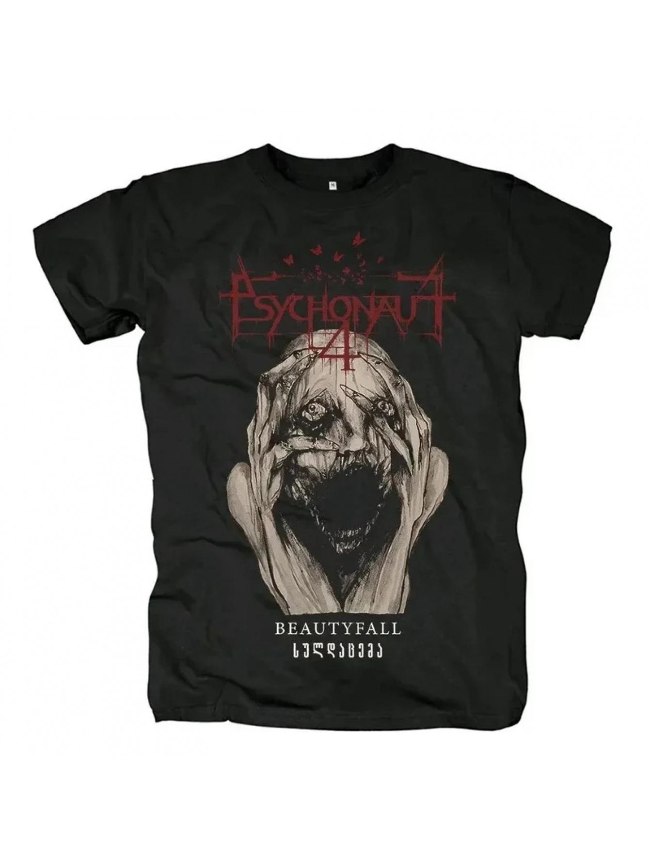 

Unisex Psychonaut4 Black Metal Band T-Shirt - Harajuku Horror Style with Print XXXL