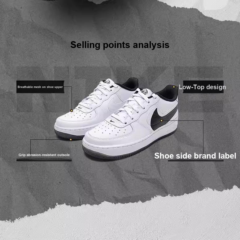 Nike Air Force 1 Low LV8 4 White Black (GS) Kids Sneakers FQ4118-100