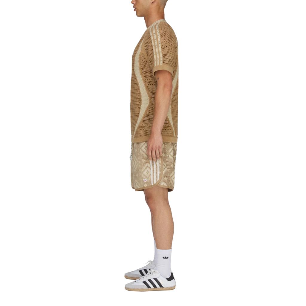 adidas AOP X CLOT Shorts By EDC Warm Sandstone Unisex Bottoms Tan KE7068