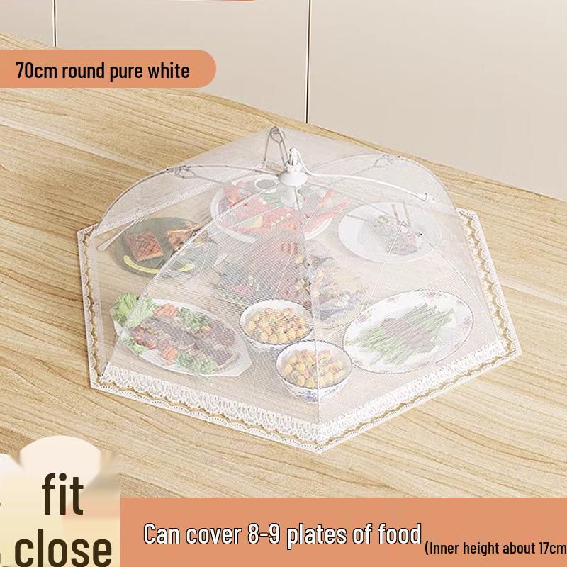 Shuwan Foldable Insect-Resistant Food Cover - Breathable, Dustproof, and Flyproof Umbrella for Household Dishes