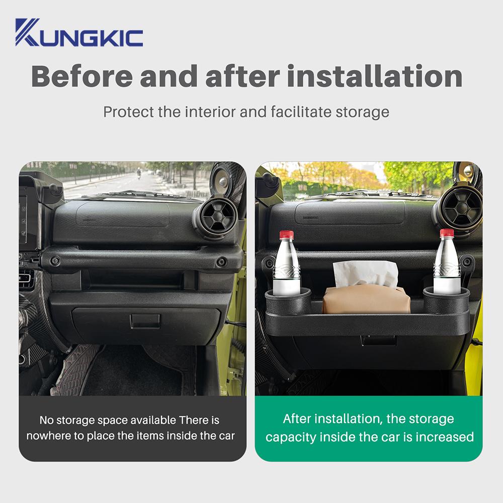 For 2019 2020 2021 2022 2023 2024 2025 Suzuki Jimny JB64 JB74 3-Door 5-Door Passenger Side Organizer Center Console Storage Box