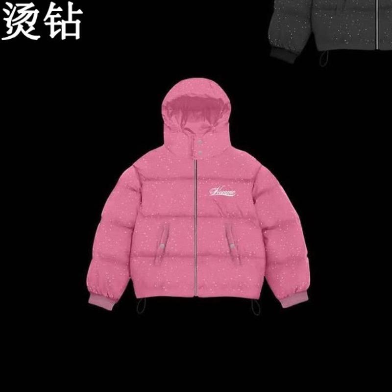 DRIPX Harajuku Winter Herren Steppjacke Dicke Warme Jacke Amerikanischer Retro-Stil Reißverschluss Oberbekleidung Lässige Streetwear Modetrend Neu