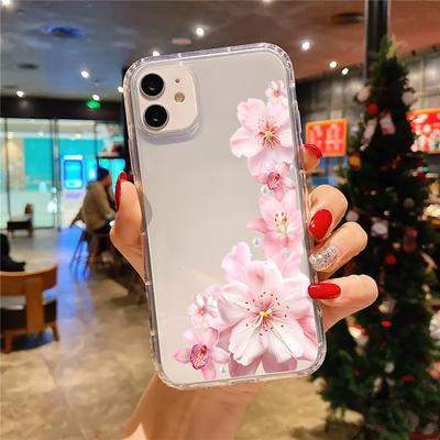 Rosa Hibiskus Blumige Ästhetik Coquette Klare Handyhülle Abdeckung für iPhone 17 16 11 15 14 13 12 Pro Max XS X 7 8 Plus Harte Funda