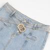 Faux Pearl Adjustable Pin Buckle Belt Dazzling Transparent Waistband Waist Corset for Women Students Slimming Belt
