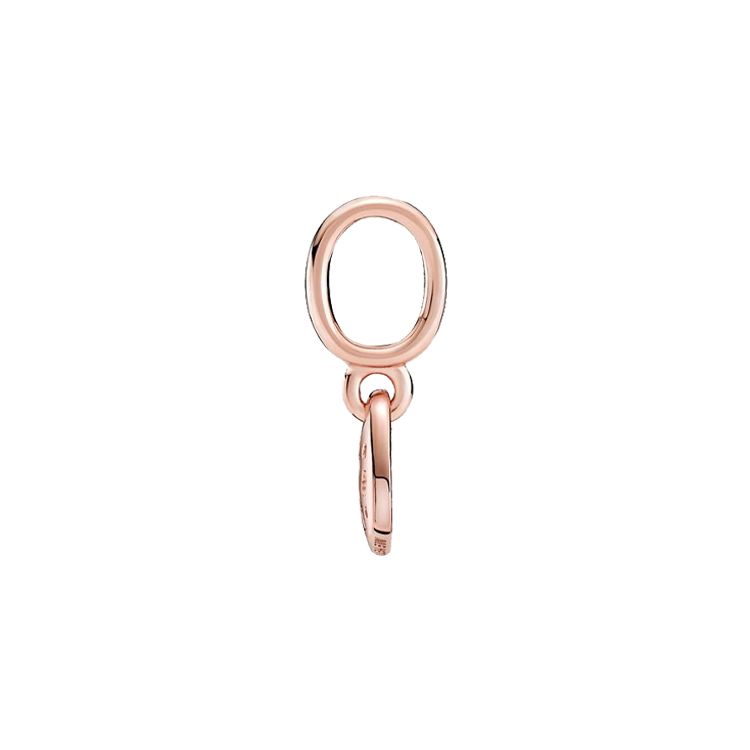 Pandora Rose Gold Red Tilted Heart Pavé Pendant Charm Unisex Charm 789404C02