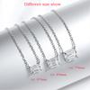 Smyoue 1-3CT Solitaire Moissanite Necklace for Women Emerald Cut Lab Diamond Wedding Female Necklace 925 Sterling Silver Jewelry
