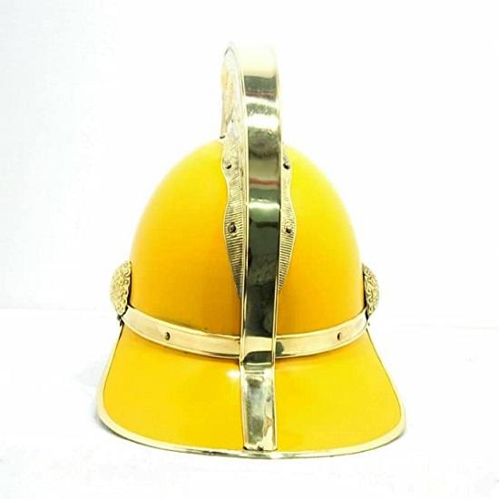 Mosiężny projektant żółte wykończenie w stylu vintage Replika hełmu strażaka Poręczny prezent