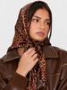 Luxury Leopard Print Square Scarf Women Soft Satin Shawl Handkerchief Muslim Luxury Scarves Hijab Foulard Bandana 90*90cm