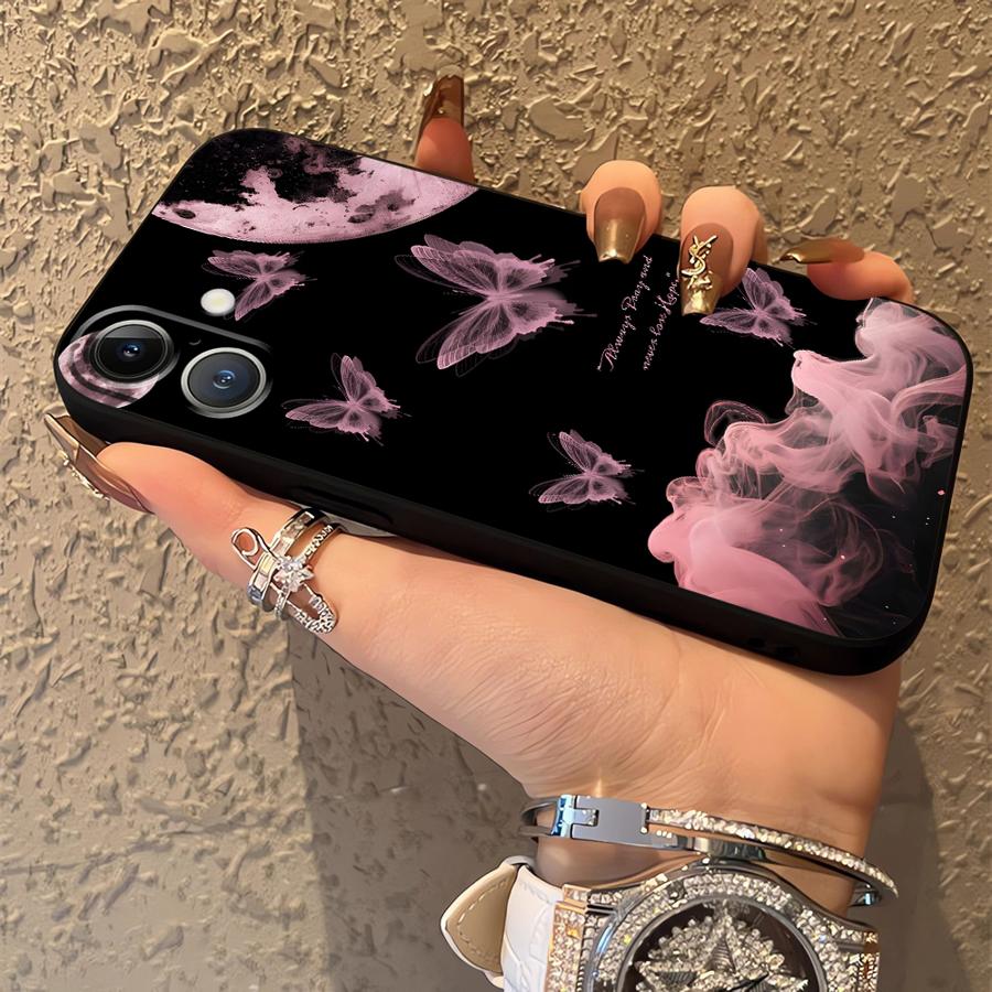 Case for Apple iPhone 17 Pro Max XR XS MAX 15 Pro 7 8 16 12 13 14 11 Air Funda Phone Cover Simple Butterfly