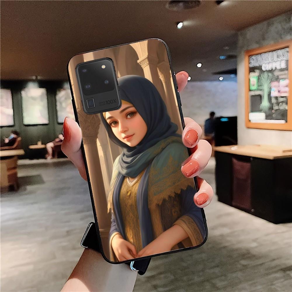 Muslim Arabic Hijab Girl Phone Case For Samsung S 9 10 20 21 22 23 30 23plus Lite Ultra FE S10lite Fundas