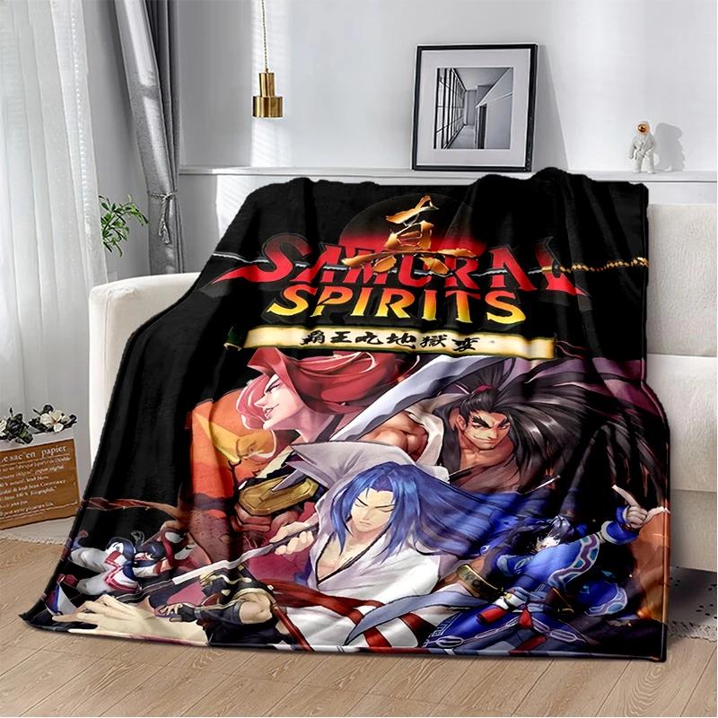 2026 New Style Retro Game Samurai Spirits Shodown Haohmaru Cartoon Blanket,Soft Throw Blanket for Home Bedroom Bed Sofa Kid Gift