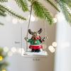 Christmas Swing Ornament User friendly Resin Hanging Decoration For Tree Wall Window Holiday Festival Decors Gift