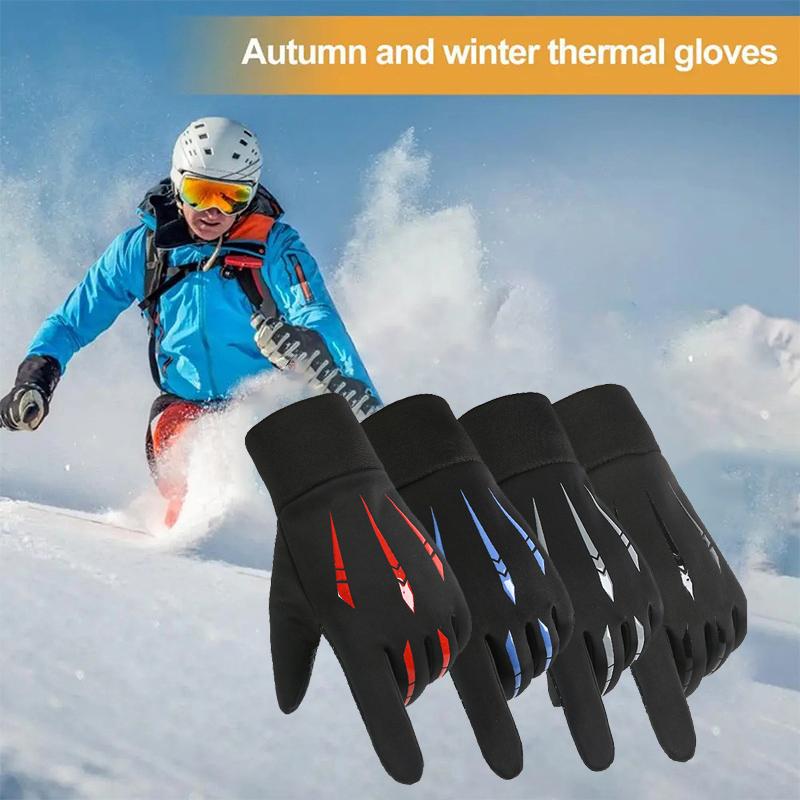 1Pairs Winter Warm Full Fingers Waterproof Windproof Cycling Outdoor Sports Running Motorcycle Ski Touch Screen Gloves