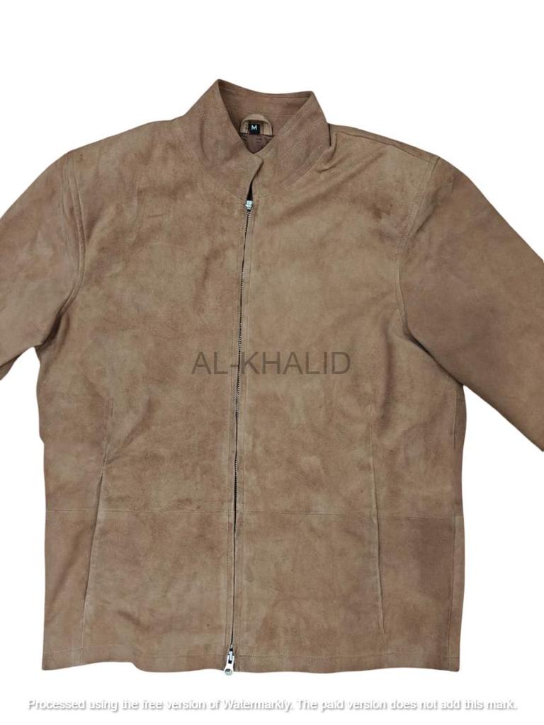 Real Leather Men's Jacket Beige Suede Genuine Lambskin Handmade Lambskin Soft Stylish