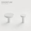 Dooroom Brass Matt White Round Cabinet Handles Wardrobe Drawer Knobs Kids' Room Indoor Kitchen Hallway Wall Clothes Hook