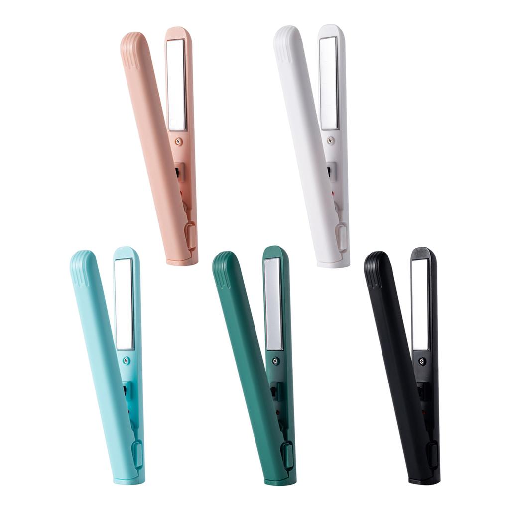 Portable USB Hair Straightener Fast Heating Electric Curling Iron Straight Curly Hair Bangs Mini Curling Wand Travel Women Hair Styling Tool