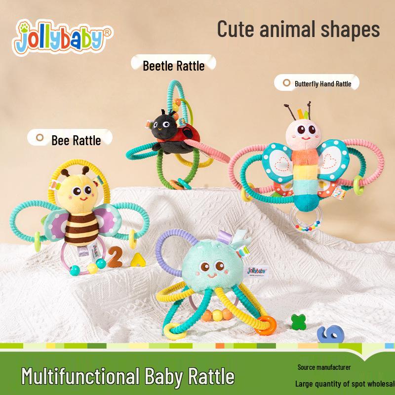 

Jollybaby Multifunctional Baby Hand Grip Rattle Toy - Educational and Teething Grasp Ball