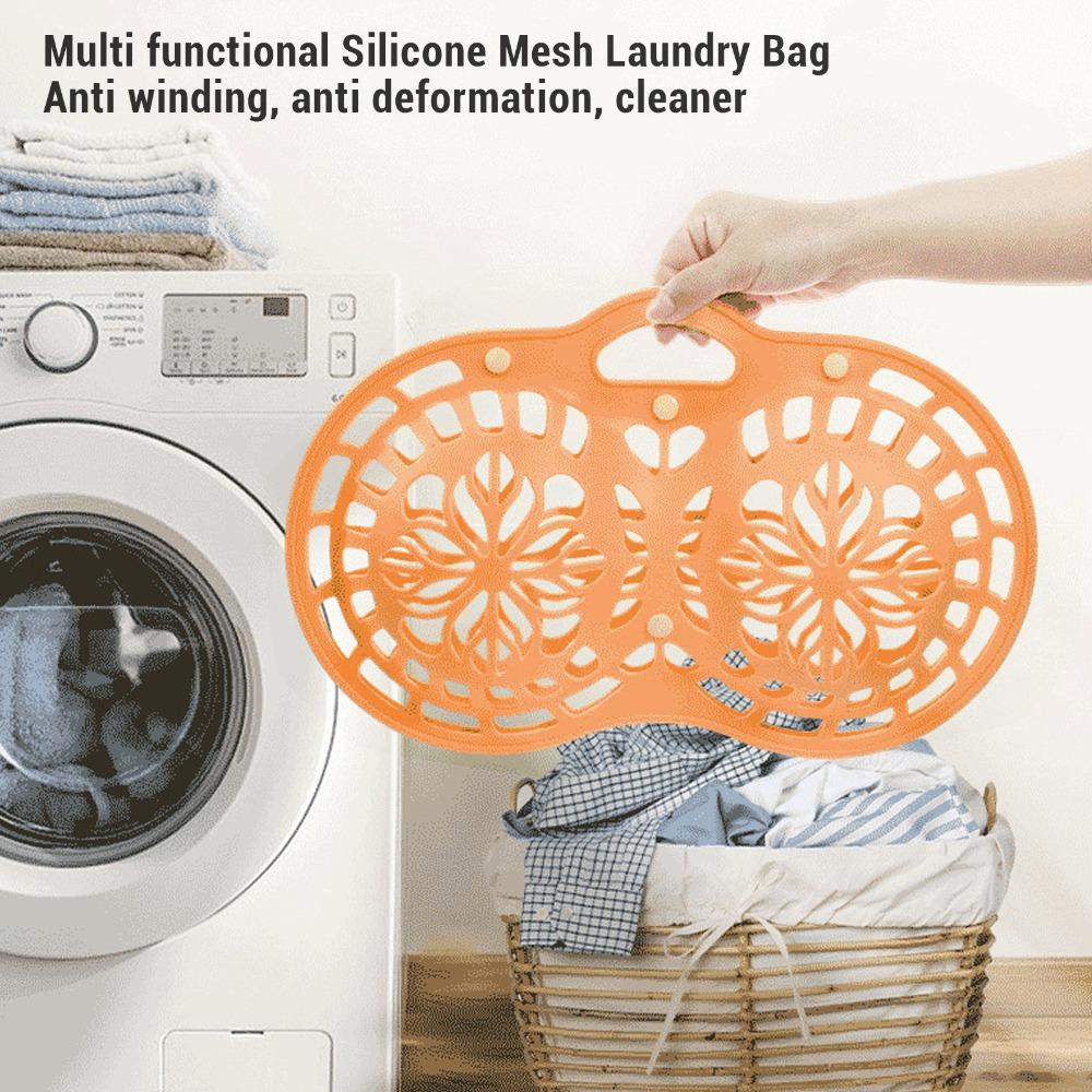 3PCS Anti‑Deformation Lingerie Washing Bag Silicone Underwear Laundry Bag  Delicates Washing