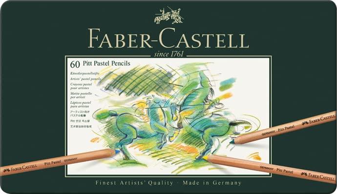 Pitt Pastel Colored Tin Item 112160 Japanese Faber-Castell Pencils, 60-Color Set, Case, No. [Genuine Product]