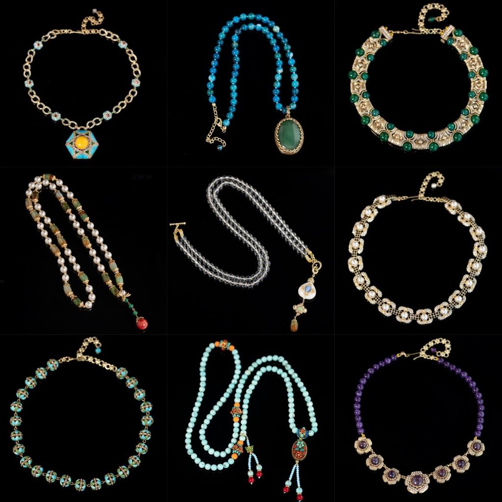 Mittelalterlich Vintage25 Herbst Halskettenkollektion Temperament Hoher Sinn Damen Halskette Gestapeltes Tragen Neu