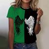 Fashion Wings 3D Print T-Shirts Women Summer O-Neck Short Sleeve T Shirt Harajuku Tops Y2k Casual Oversized Tees Female Clothing