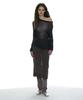 Partimento Woman Sheer Midi Skirt_Charcoal