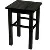 KADAX Sgabello in Legno da Cucina Sgabello Sedia 43,5cm Solido Nero