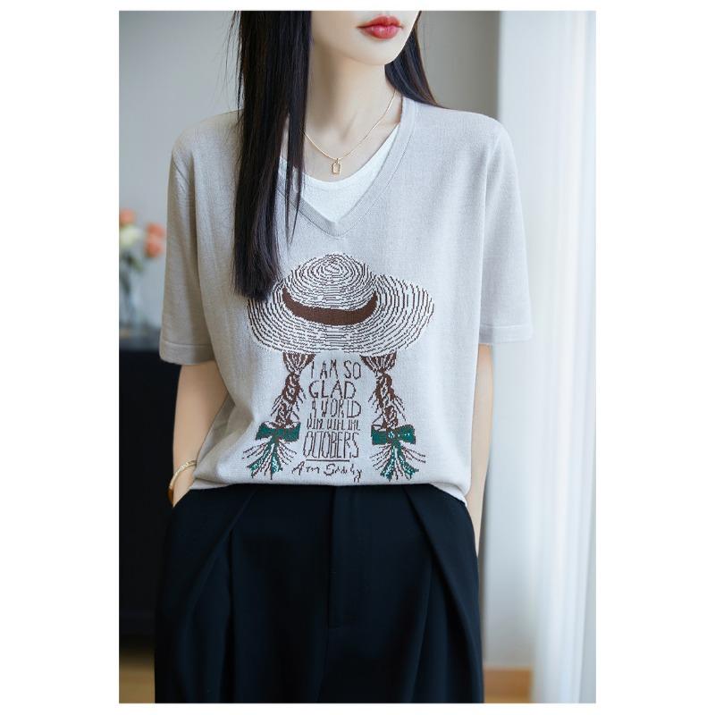 

Полосатая футболка с цветными блоками, V-образным вырезом и короткими рукавами. Новая летняя мода и повседневный топ в изысканном стиле. XL