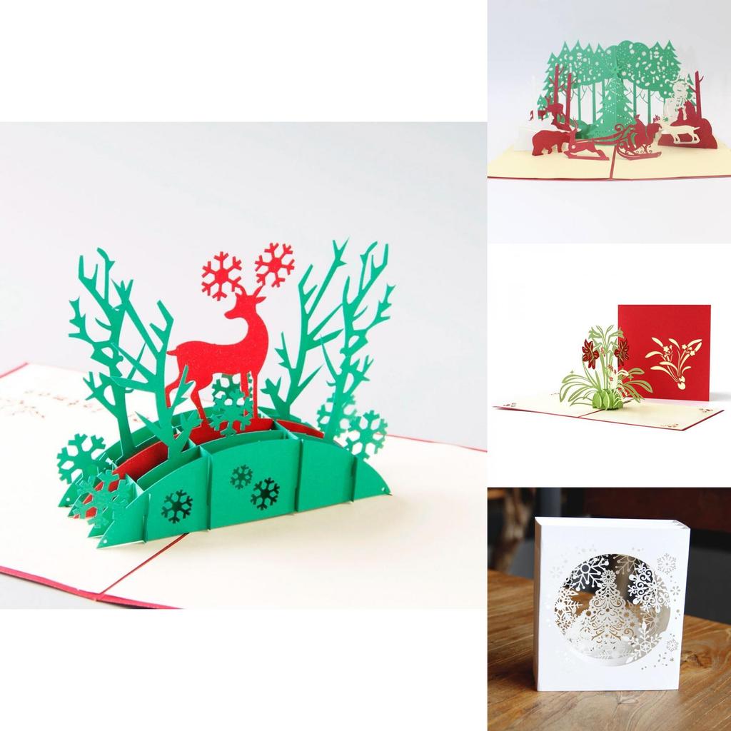 Elegant Laser Cut Paper Card Handmade 3d Gift Card For Celebrations And Holiday Gifts