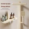 Pressurized All-Copper Shower Head with Gray Digital Display and Storage Set