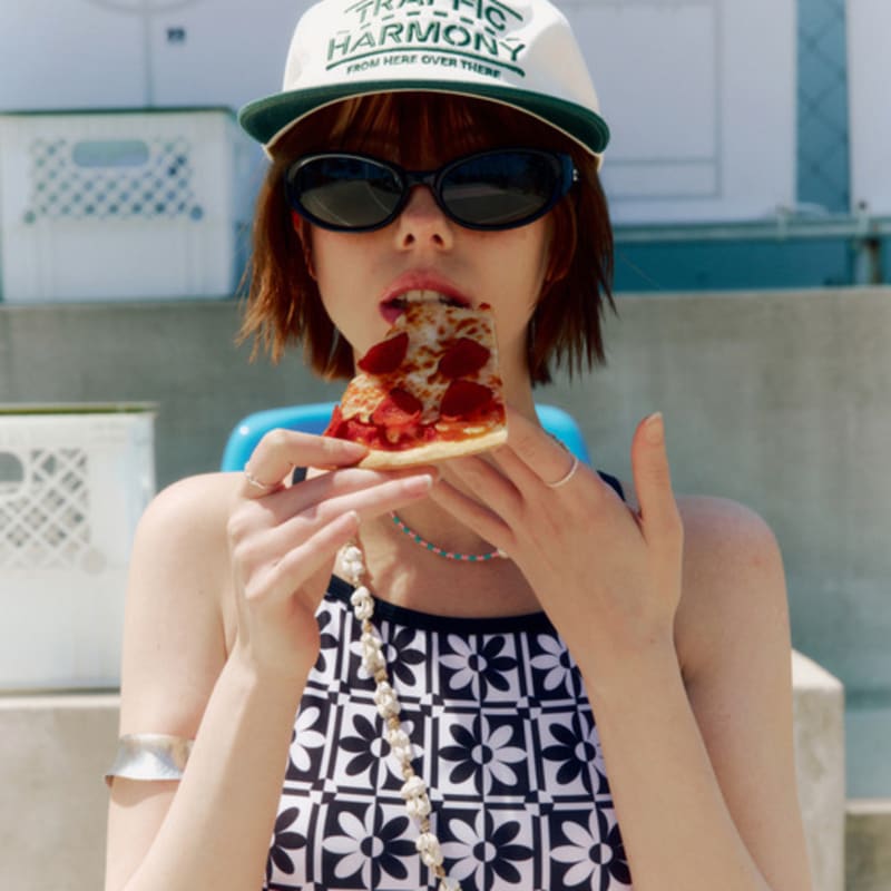 

TRAFFIC HARMONY TRAFFIC LANE logo TRUCKER HAT_GREEN green