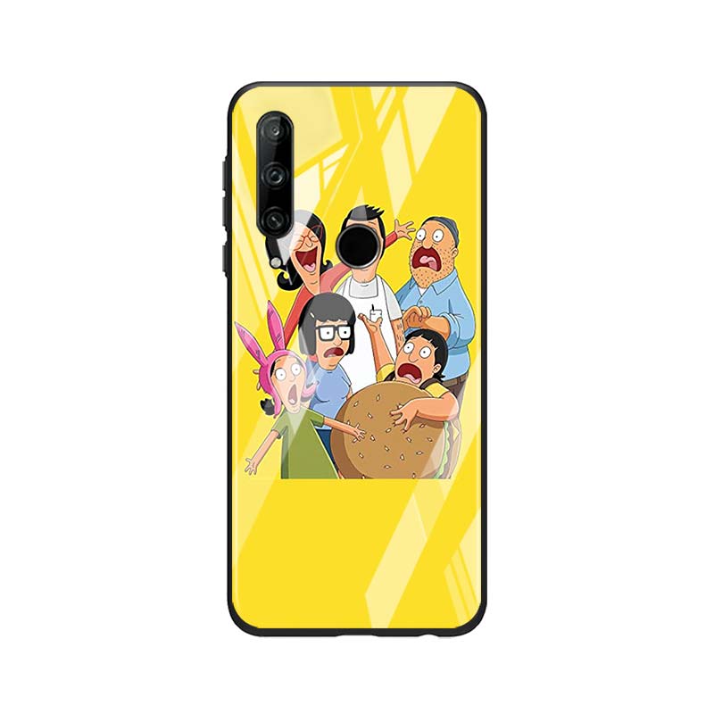 Gehärtetes Glas Neue Shell Luxusabdeckung Köstlicher Hamburger für Honor 30 20 10 9X 8X Pro Plus Lite Telefonhülle