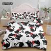 Cat Duvet Cover Set Digital Different Color Cartoon Cute Cat Bedding Set Bedclothes Double Queen King Size Polyester Qulit Cover