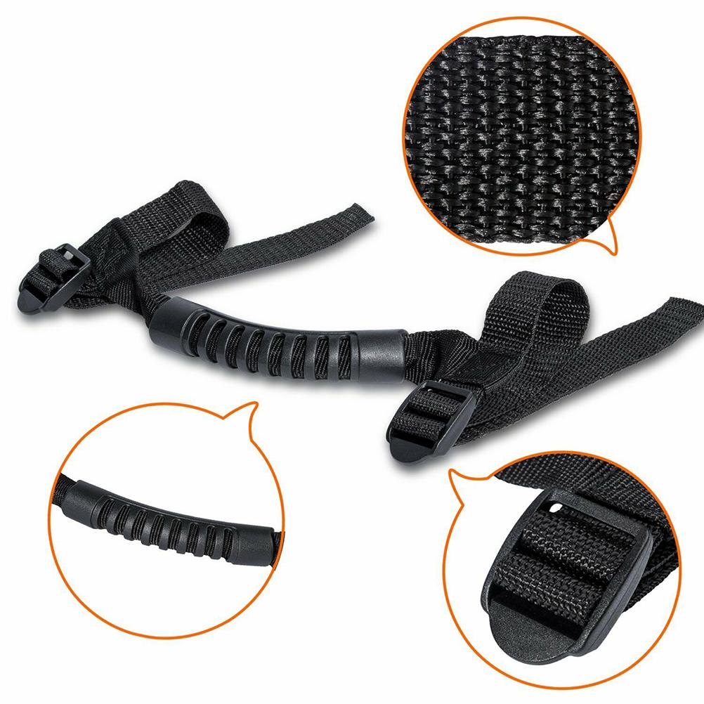 Mânere de prindere pentru bara de rulare, mâner lat pentru Wrangler JK JKU TJ Unlimited, negru