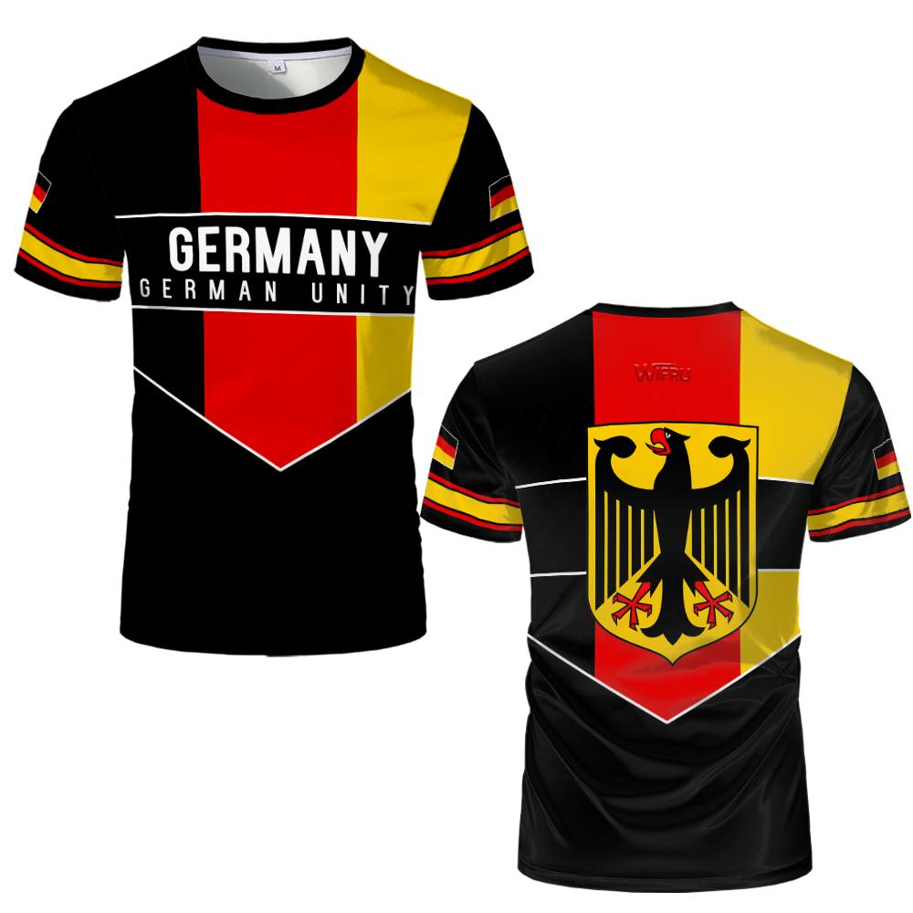 Germany National Emblem 3D Print T-Shirt Quick-drying and Breathable Football Jersey Men Women Casual Short Sleeve Tee