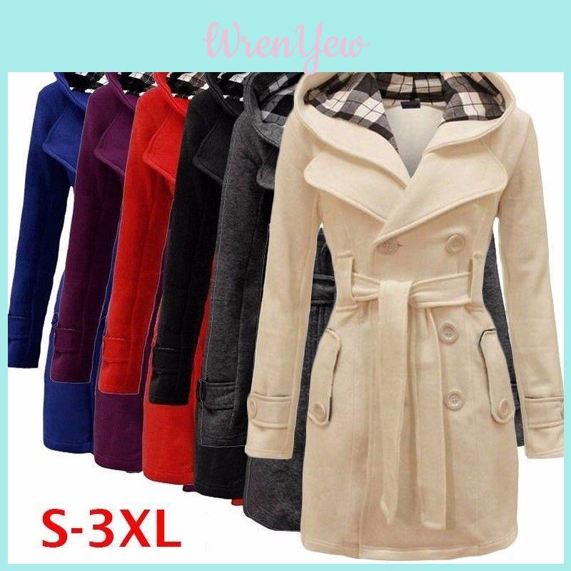 Elegante Cappotto da Donna Giacca Lunga Calda Capospalla Invernale con Design Parka con Cappuccio