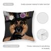 German Shepherd Dog Pillow Case Square Double‑Sided Print Cushion Case For Sofa Home Bedchamber Decor Gift