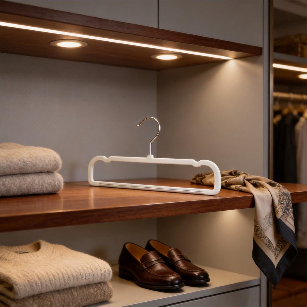 Percha Moderna Delgada Para Pantalones Con Superficie Antideslizante Para Organización del Armario