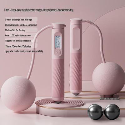 Dual-use Weighted Jump Rope with Digital Counter & Magnetic Massage Handles