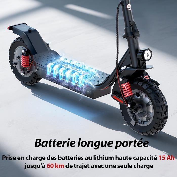 Trottinette Électrique Pliable pour Adulte i10pro - Autonomie 60km - Moteur 1000W - Batterie 15Ah -Pneus 10'' - 4 Vitesses - APP