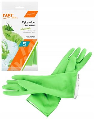 Reusable Latex Cleaning Gloves S with Aloe