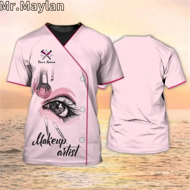 T-shirt personnalisé 3D Brow Specialis pour sourcils, chemises personnalisées pour sourcils, cils, vêtements, cadeau pour femmes, maquillage, t-shirt unisexe de rue